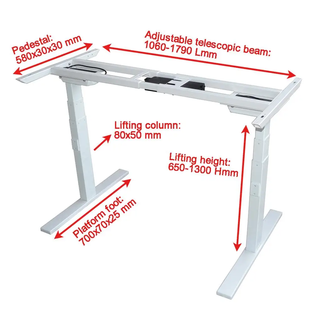 Sit to Stand Electric Height Adjustable Table Leg With Motor Controller for Work and Study Lifting Table Movable  Sit Stand Desk
