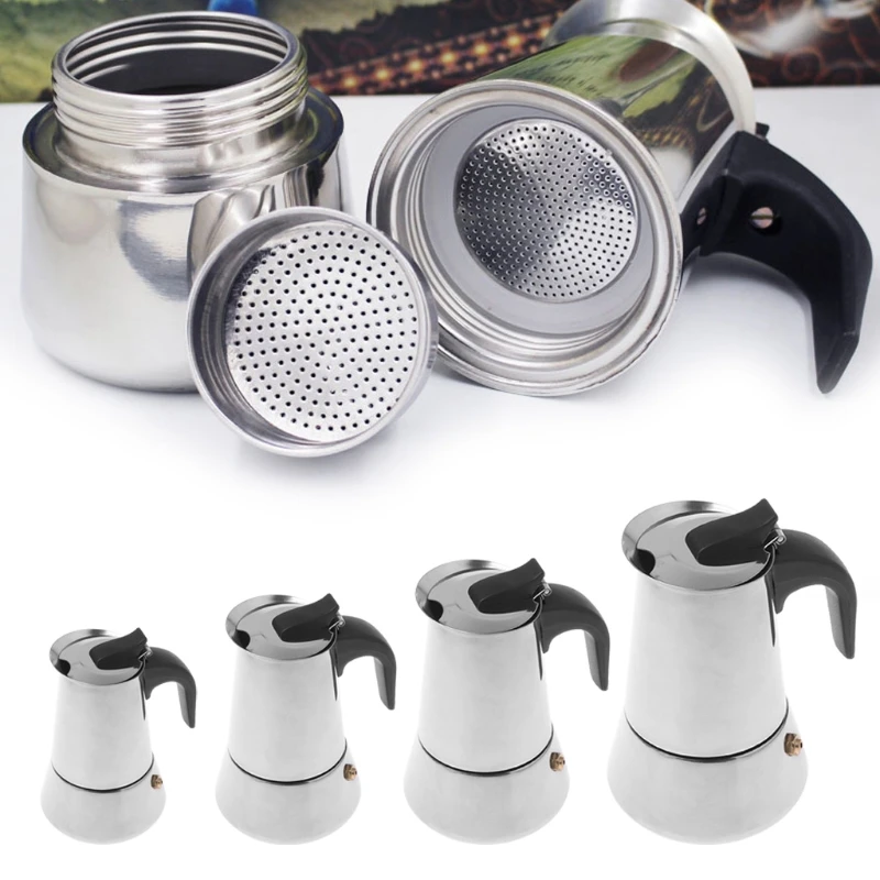 High Quality Espresso Coffee Maker Stainless Steel Moka Pot Extractor Percolator Stove Home Kichen Appliance Coffee Maker