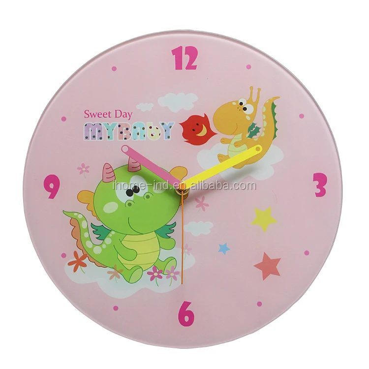 glass wall cat clock funny wall clock for home decoration