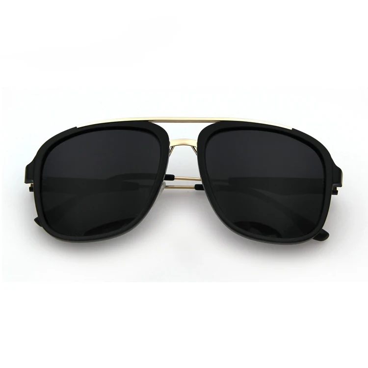 Low MOQ discount price big frame silicone nose pad metal tr90 sunglasses polarized