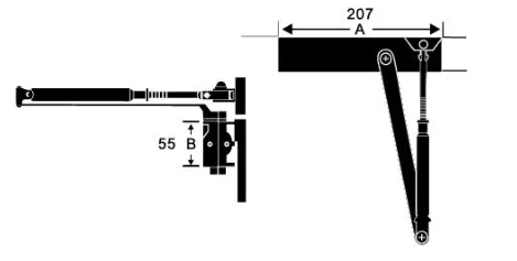 
KD2001 good quality fireproof hydraulic glass door closer 
