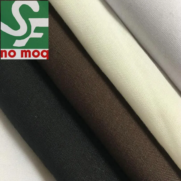 
T/C Woven Plain Shirting Fabric 65 Polyester 35 Cotton Twill Cloth Fabric 