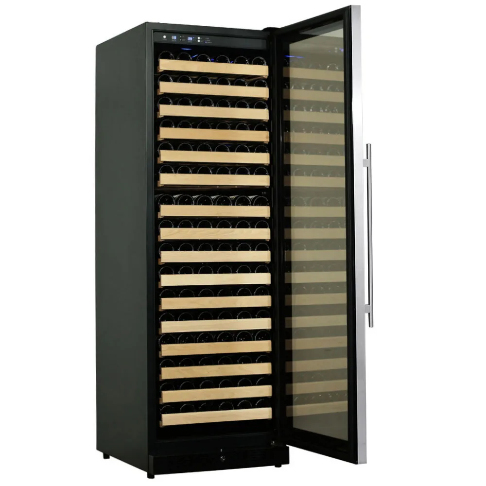 
electric built in red under counter wine refrigerator fridge 