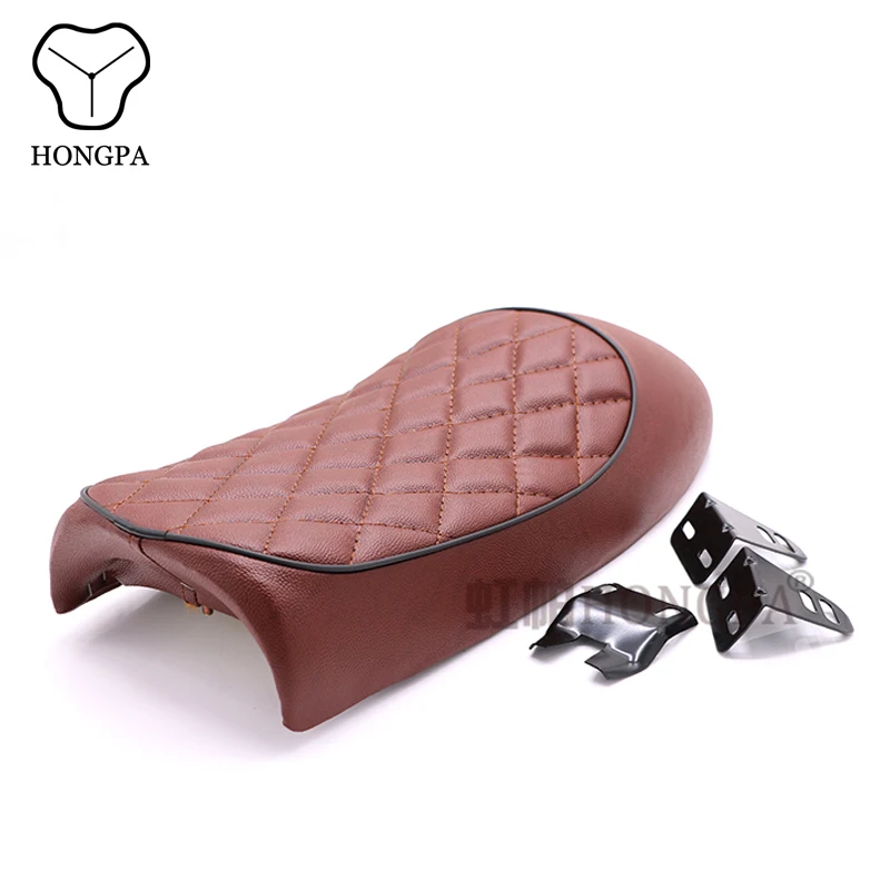 Vintage Black Brown Motorcycle Seat Retro Seat Cover For CG125 CG150 Cafe Racer