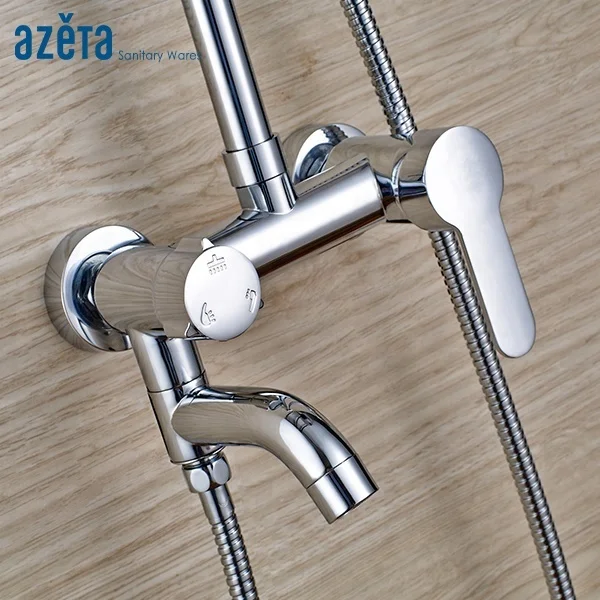Bathroom Shower Column Faucets Taps Set Rain Bath Shower Mixer