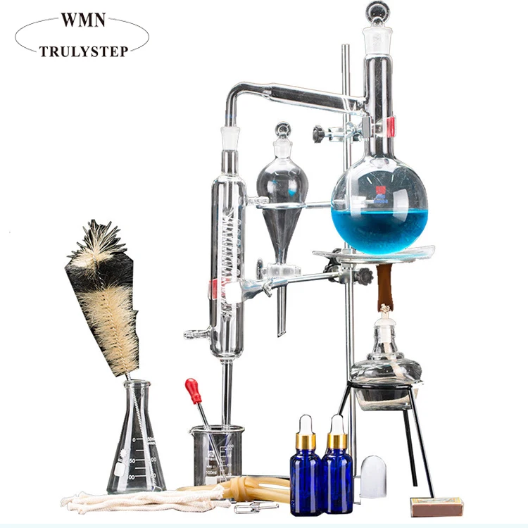 500ML Lab Glass Distillation Equipment Essential Oil Pure Water Glassware