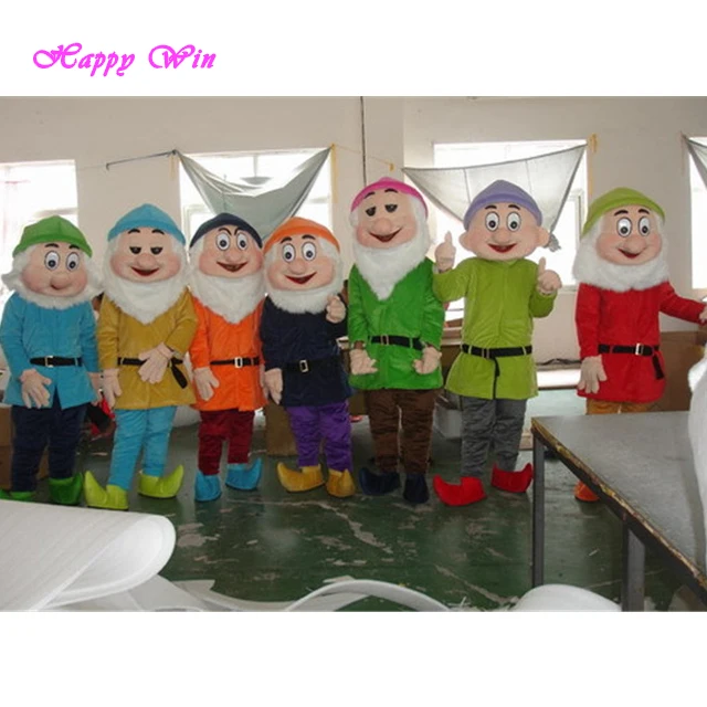 Top sale adult seven dwarfs costumes,seven dwarf,Wholesale online classic cartoon character adult seven dwarfs mascot costume