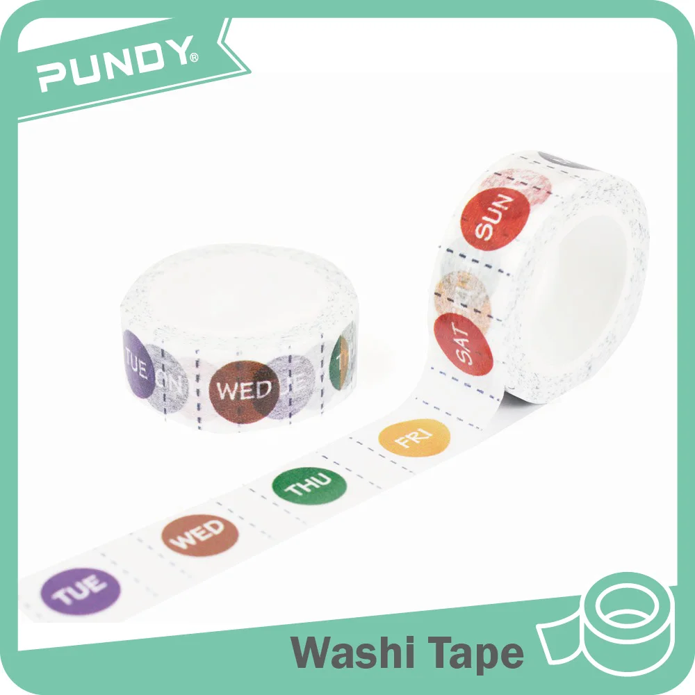 Office supply small round customized stationery washi tape