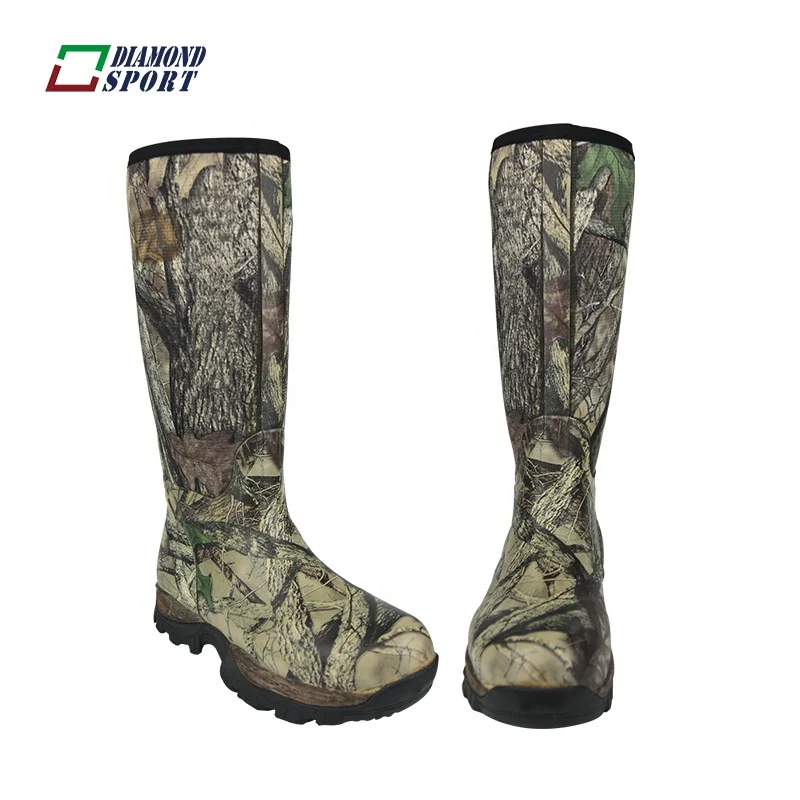 Камуфляжные резиновые ботинки для охоты в стиле милитари