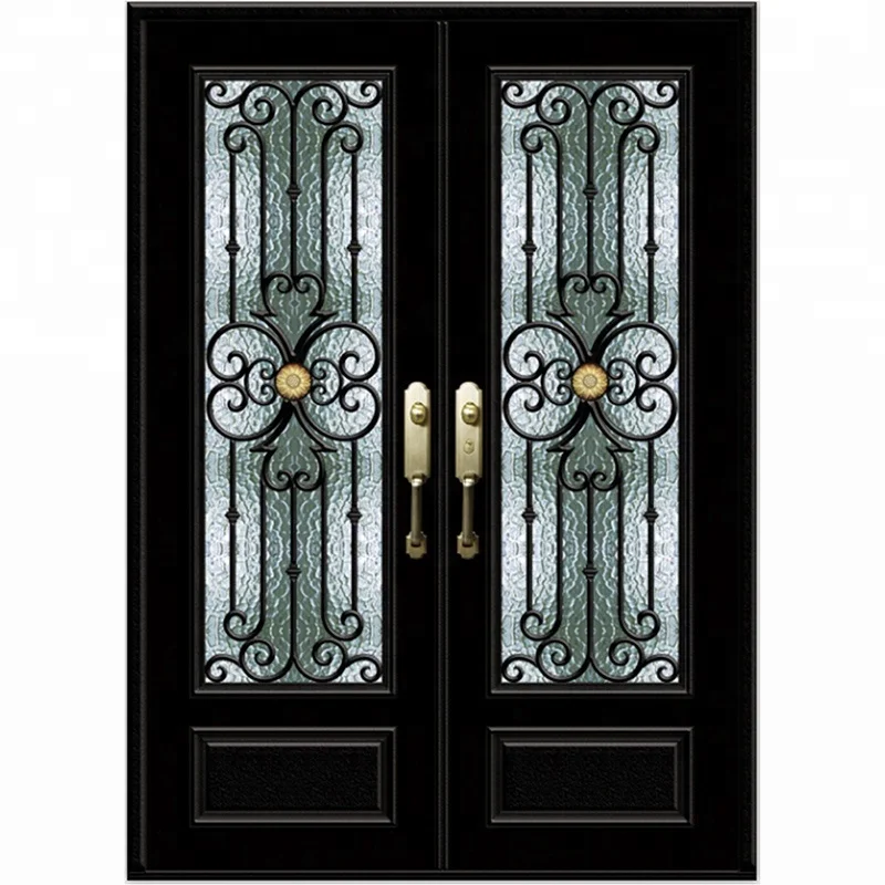 Main entrance wrought iron door