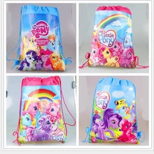 2016school bags kids cartoon Pony drawstring backpack& bag For kids bag back to school mochila infantil-4