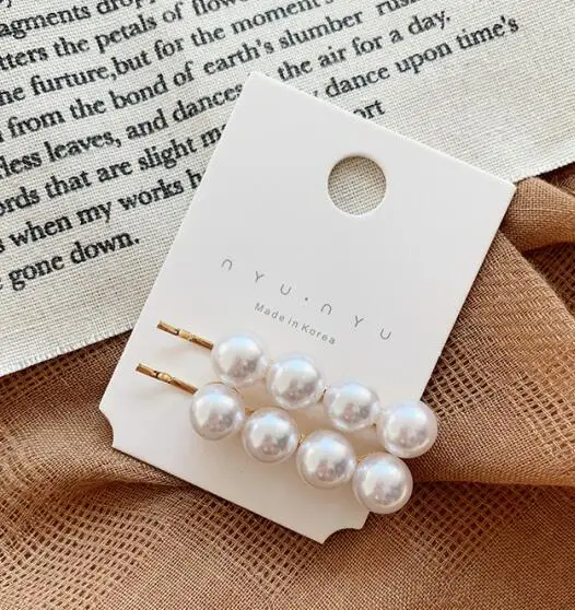 2019 New fanci multi designs gold hair clip korean pearl hairpin collections