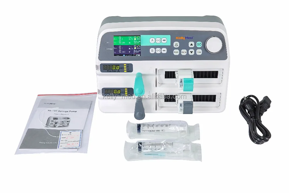  Portable Medical Equipment CE FSC KellyMed Double Channel Wireless Dual Syringe