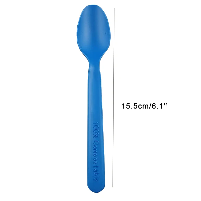 EcoNewLeaf 7 inch Disposable Tasting Spoons CPLA Bio Degradable Compostable Spoons 1000pcs
