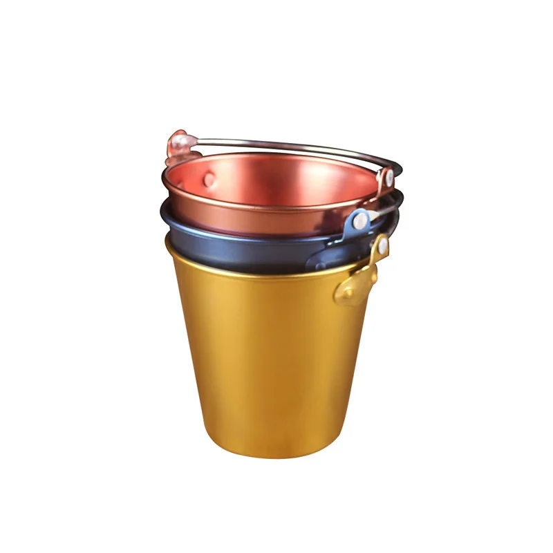 Оцинкованный ковш для льда с металлической ручкой