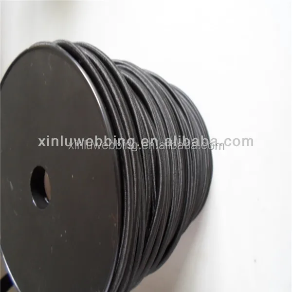 
Wholesale Top Level Round Black PE 6mm Rubber Rope/Cord 