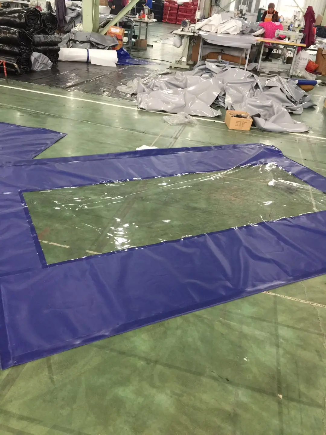 
18 oz transparent clear vinyl tarp boat cover 