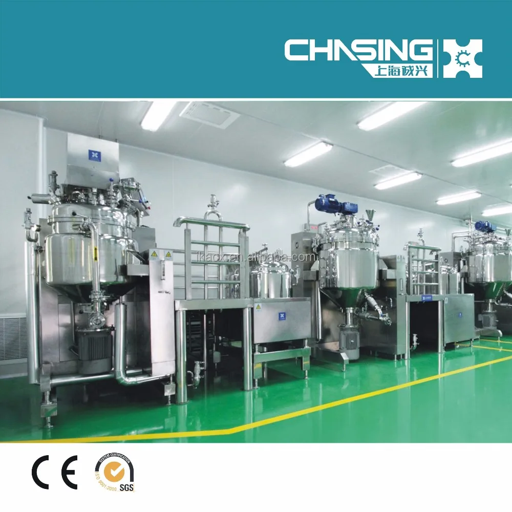 Chasing Shampoo, lotion, facial cream vacuum emulsifying mixer machine, cosmetics manufacturing equipement
