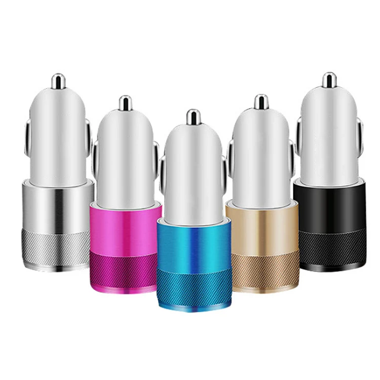 Electric Car Charger For Mobile Car Phone Charger With Dual 2 Ports Car Charger