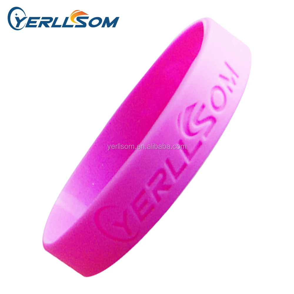 Fashional 1/2 inch Rubber Bracelets Silicone Wristband Customized Silicone Bracelet