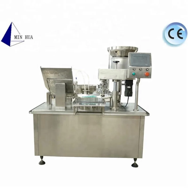 vial liquid filling and  sealing machine with two nozzle for 1-2ml