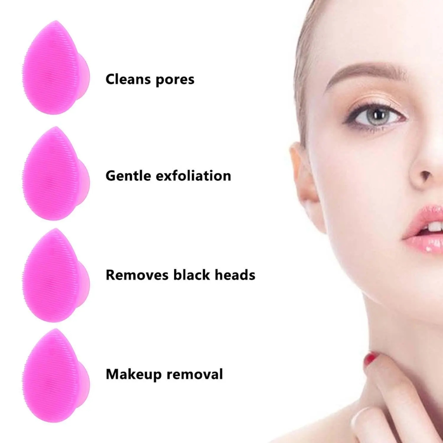 Beauty Skin Care Set of 4pcs Silicone Cupping Tools For Deep Face And Neck Facial Lifting