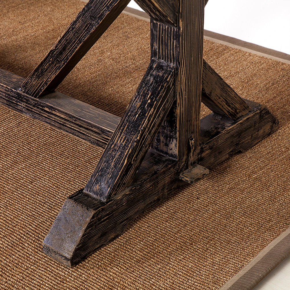 Antique reclaimed recycled wooden office work meeting study center dinner dining table