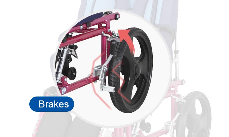 Kaiyang KY958LC-C Cerebral Palsy Wheelchair Children Aluminum Light Weight Wheelchair With Detachable and Elevating Footrest