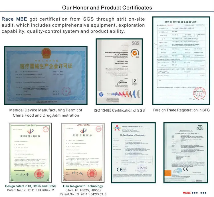 
650nm andrea hair growth laser equipment 