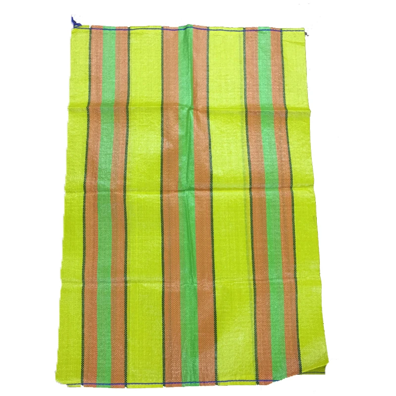 
High quality multi-color strips virgin material PP woven polypropylene bag 