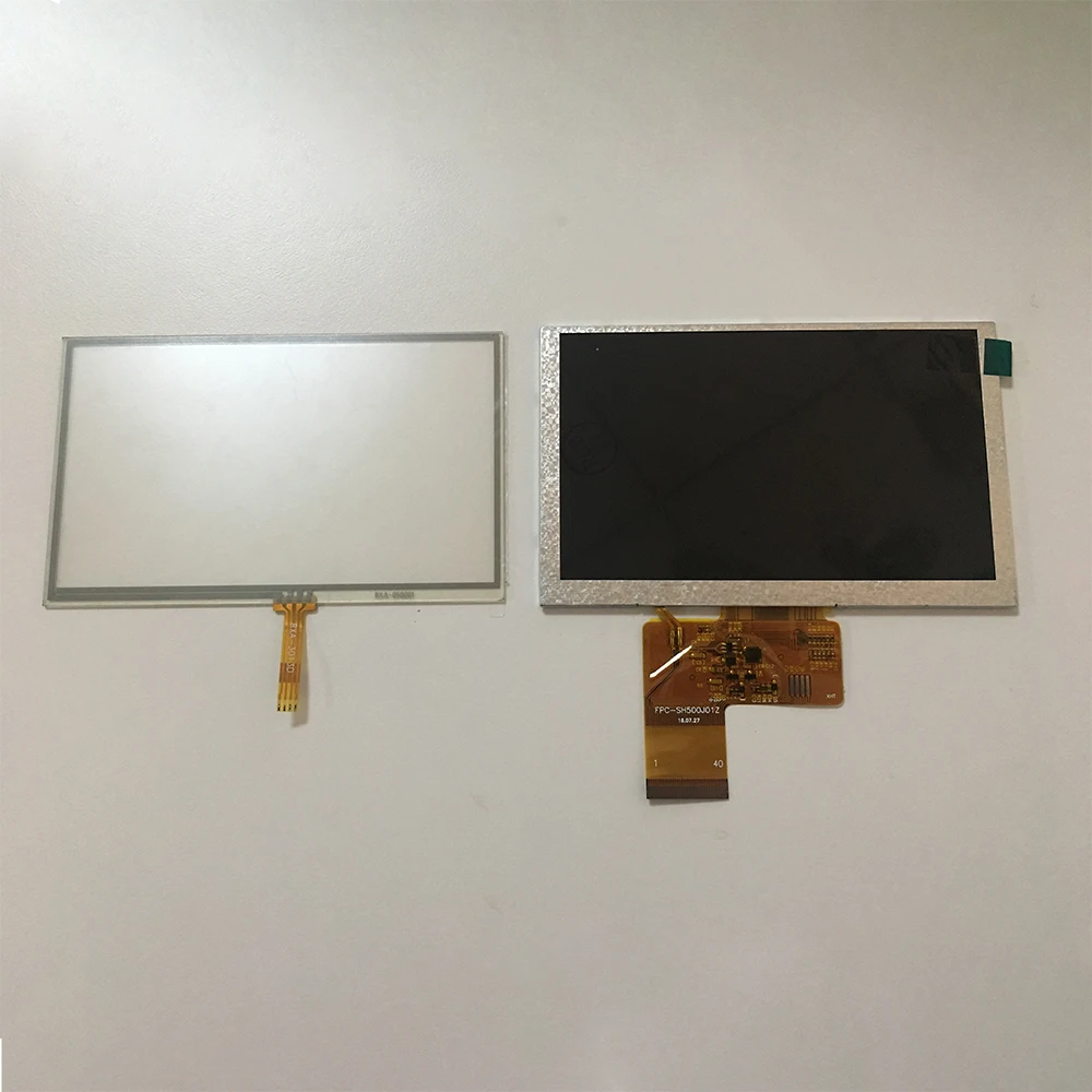 5 inch lcd panel 800*480 TN color TFT LCD display touch panel with RTP