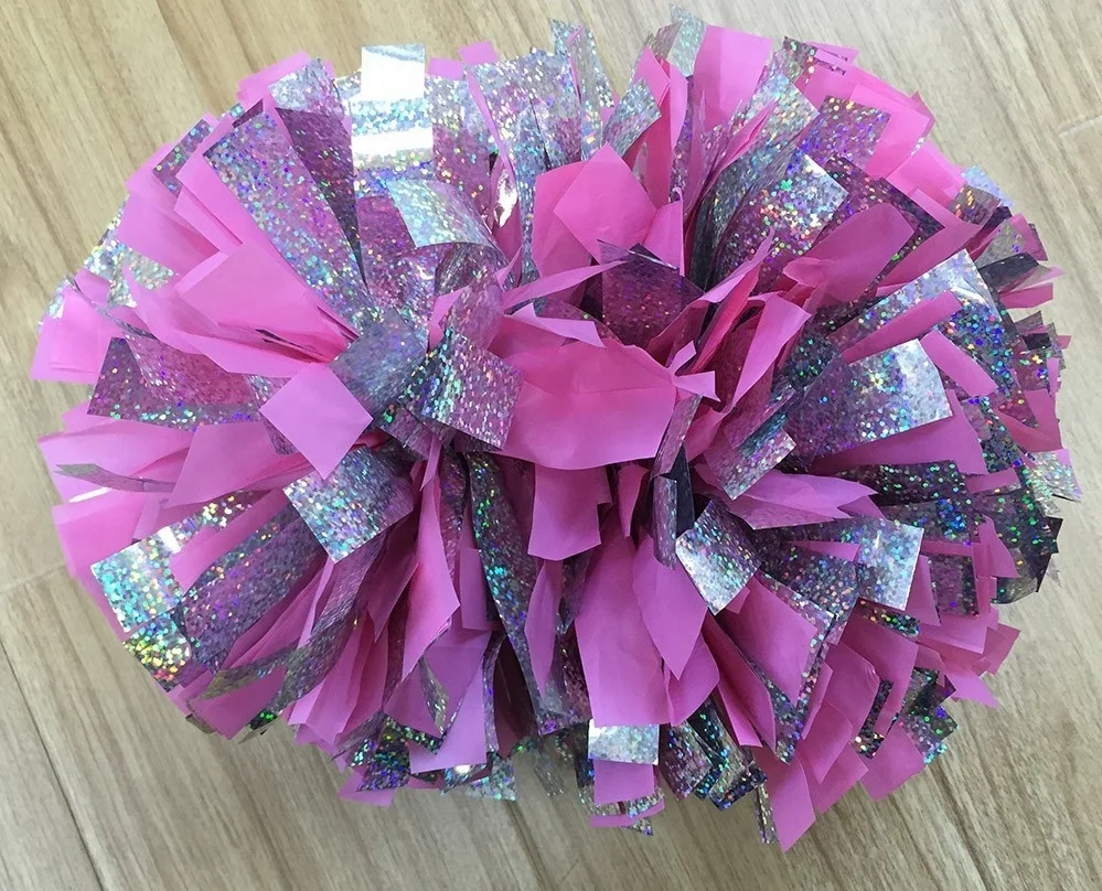 2022 cheerleading metallic pom poms with factory price
