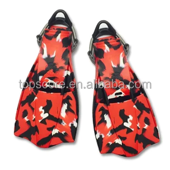 
OEM Free Diving Snorkeling Fins Equipment Set / Scuba Diving Flippers With Adjustable Strap 