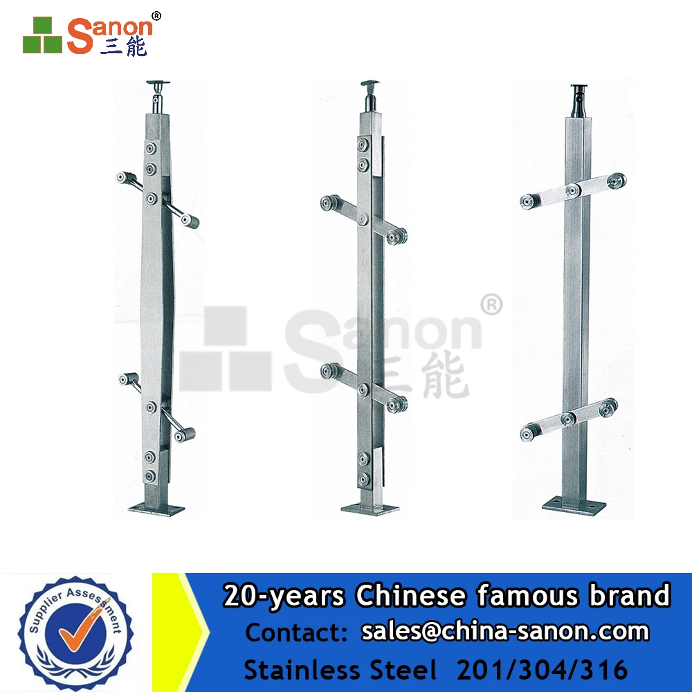 Handrail bracket for tube railing bracket baluster design for glass balcony