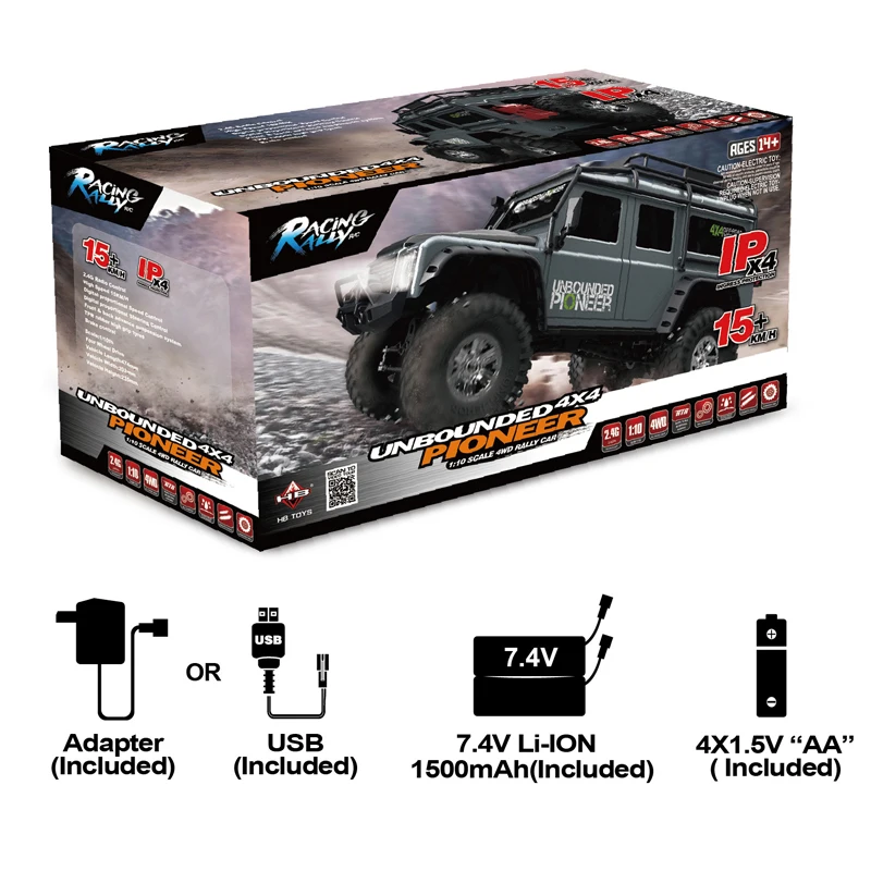  Большой 1:10 2 4G Rc Max Tiger3 грузовик 4x4 гусеничный раллийный автомобиль (IP X4 защита от проникновения)
