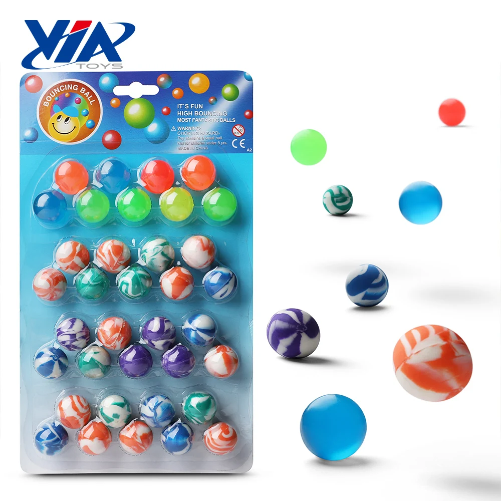 
Mixed designs 27mm custom bouncy balls for vending machine 