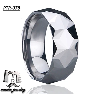 
Top quality black facets tungsten ring nice wholesale tungsten ring turkey 
