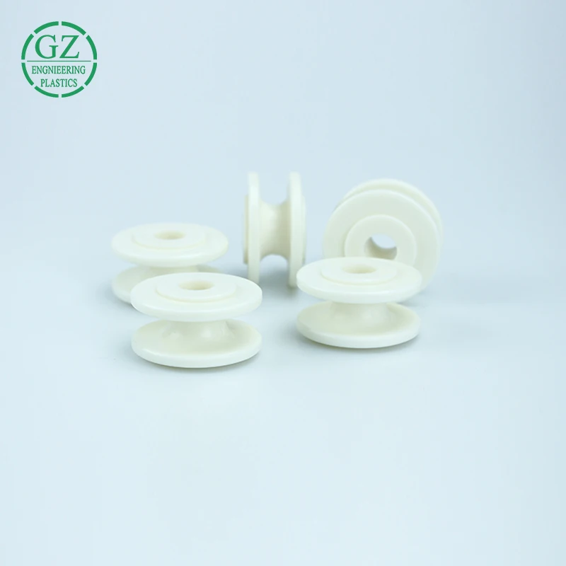 
Guangzhou Engineering high performance plastic custom made Delrin POM plastic pulley 
