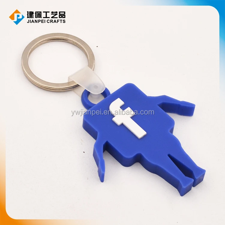 
Robot Shape Facebook Logo Giveaway Rubber PVC Keychain 