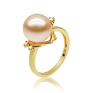 
Wedding 18K 750 yellow gold Pink Freshwater Pearl Sets jewelry factory wholesale 