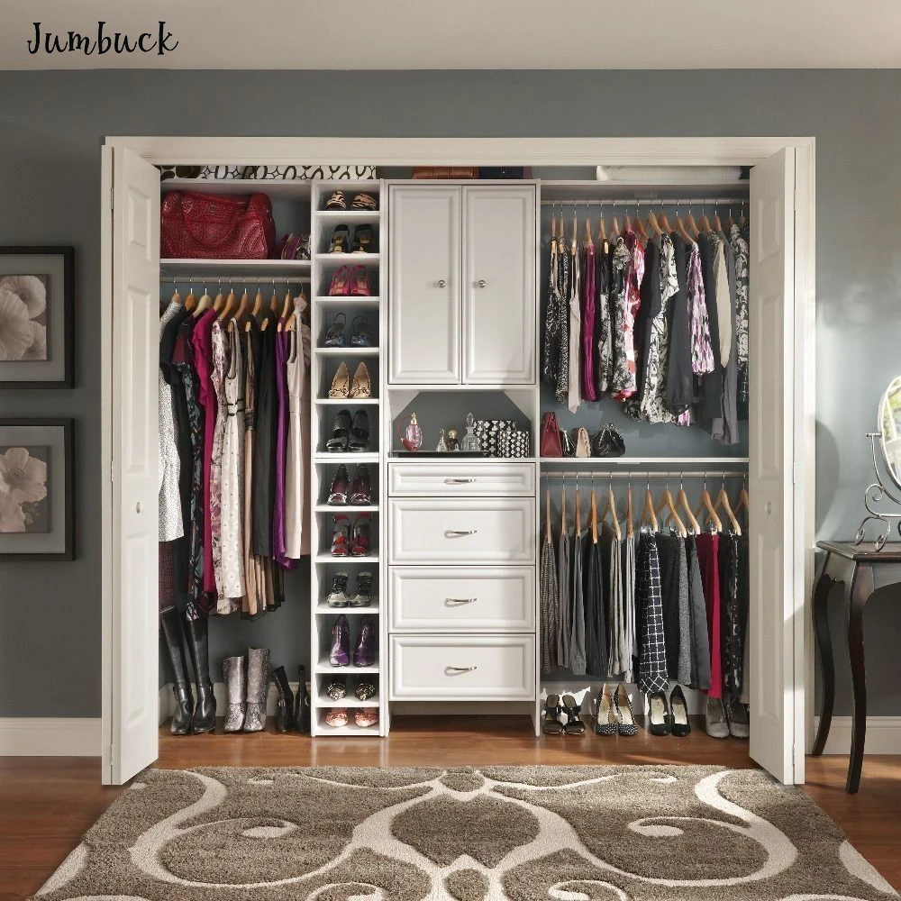 
Space saving internal doors closet idea for bedroom wardrobe shelving system 