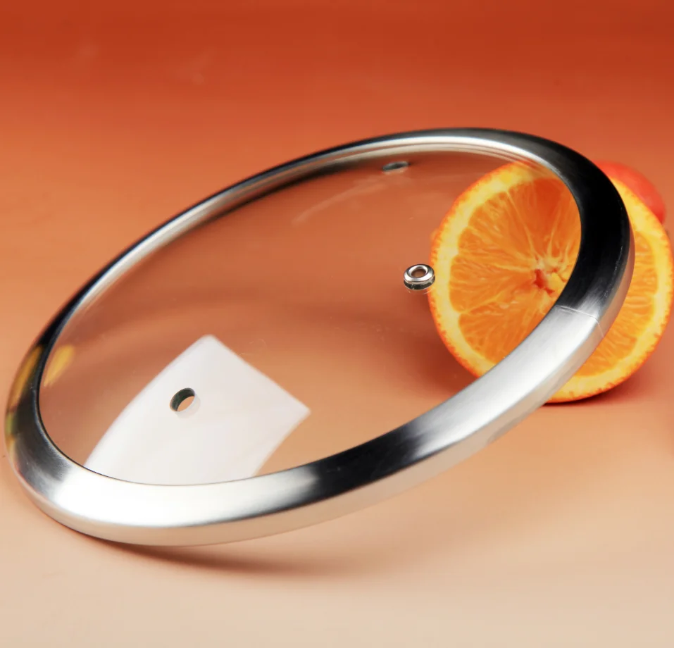 Good quality glass lid with steam hole for cover glass tempered