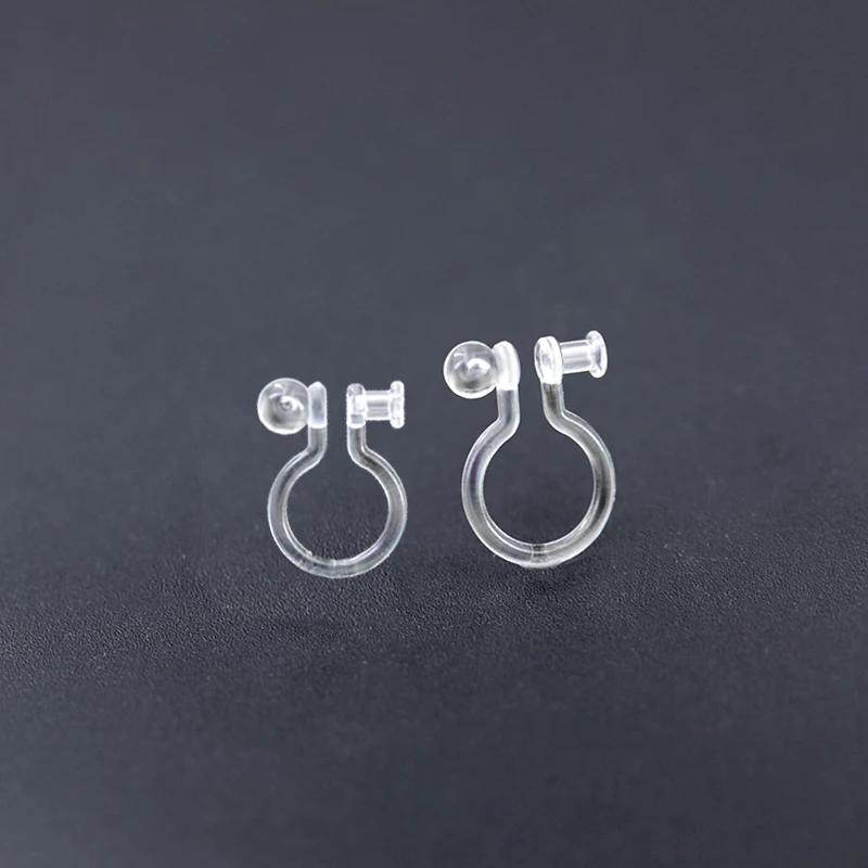 Japanese style invisible plastic earrings accessories enlarged version resin ear clip 0.75mm hole