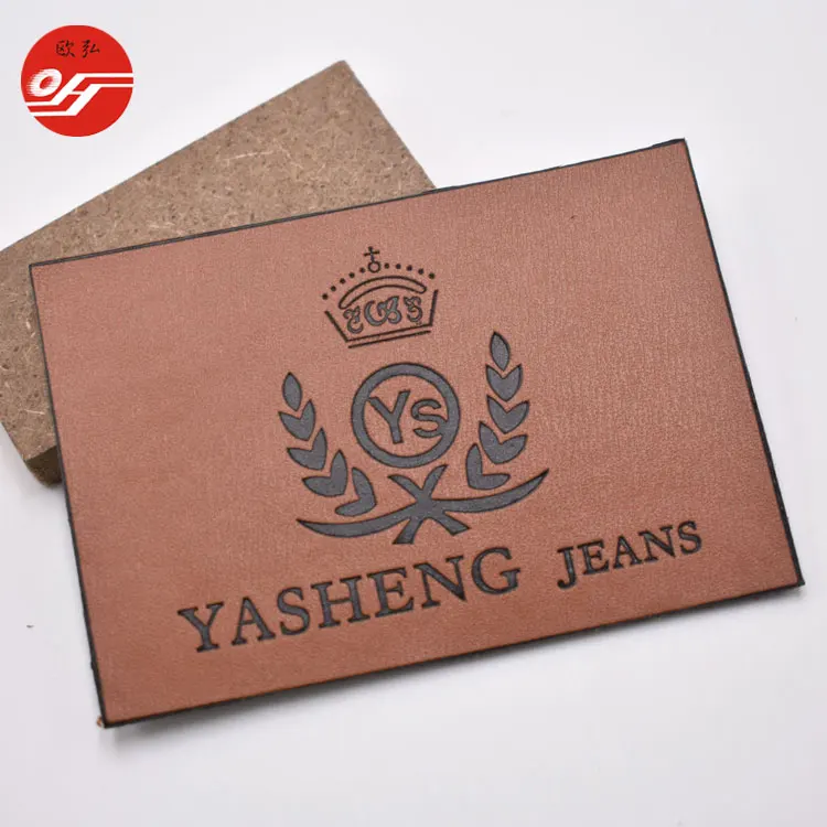 Wholesale Brand Logo Design Leather Label Tag for Bags