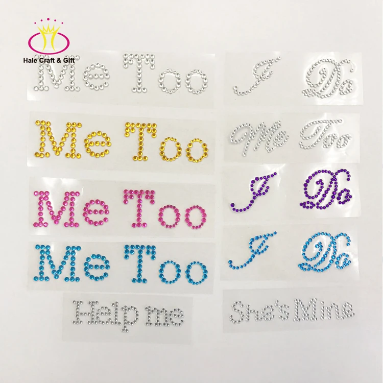 Crystal I do Adhesive Letter Rhinestone Sticker For Wedding Shoe