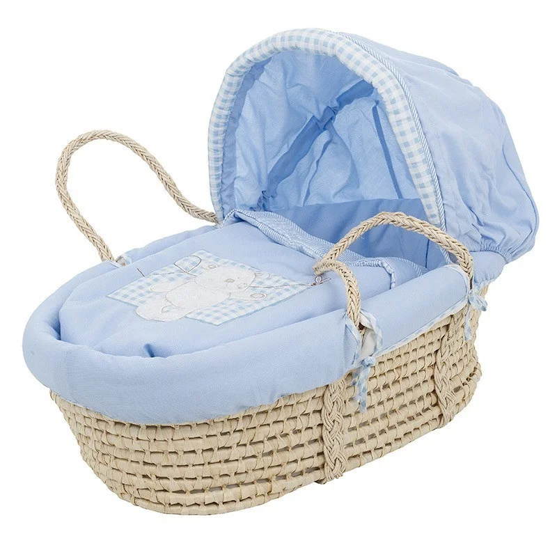 Wholesale Manufacturer New Born 3 Pcs Baby Maize Moses Basket With Dressing Sets