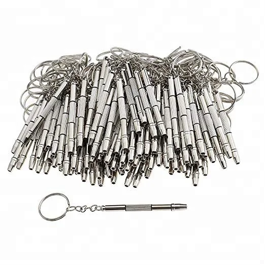 Precision 5 in 1 Mini Stainless Steel Screwdriver with keychain for repair Eyeglasses, Sunglasses, Watches