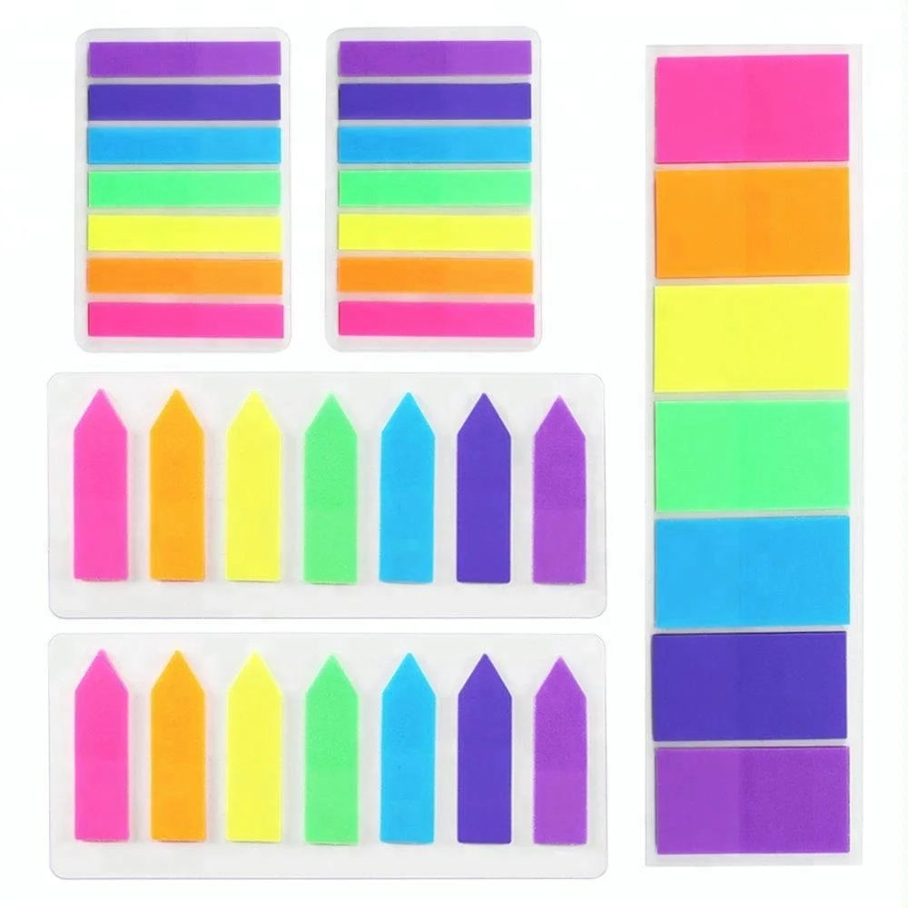 Custom Colorful Arrow PET Transparent Desk Sticky Notes