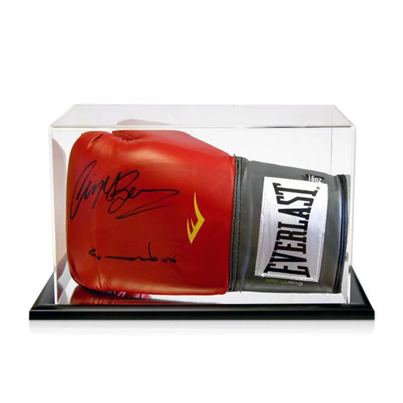 Customized cube clear acrylic led display box  with blue light