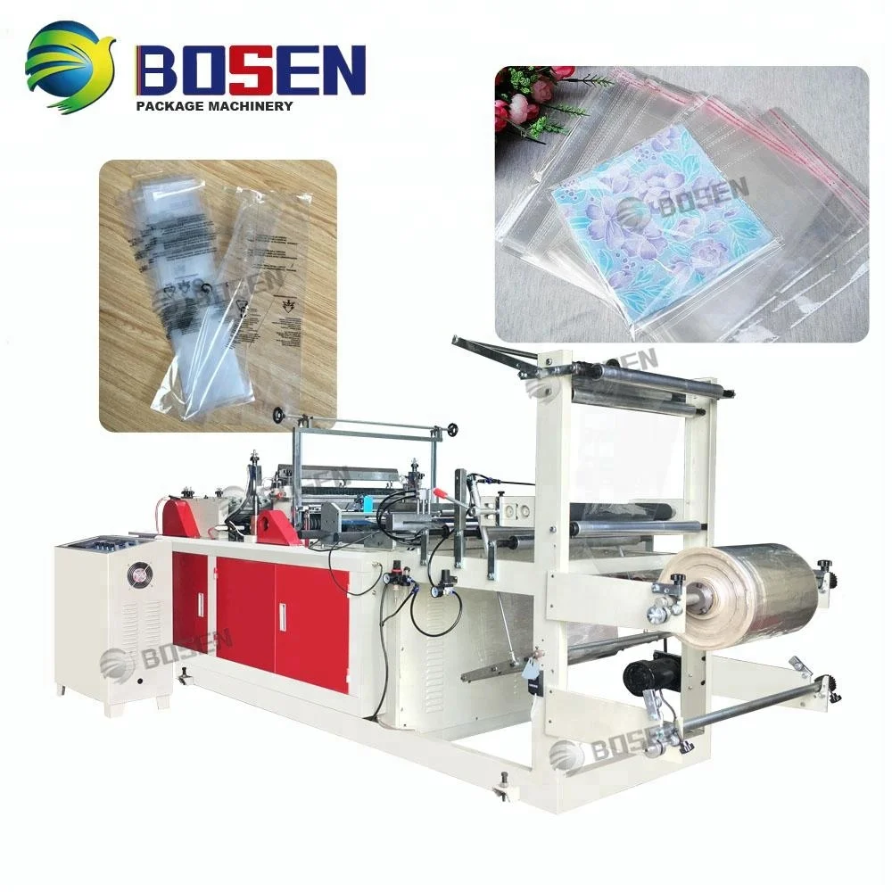 Automatic Bottom/side Sealing Ziplock Carry Cement Packaging T-shirt Shopping Rolling/linkable Bag Making Machine
